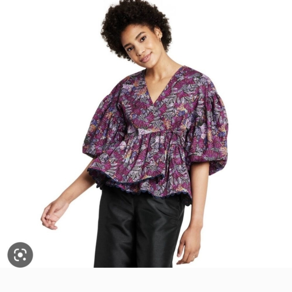 Kiki Vargas Target Wrap Top Size XS